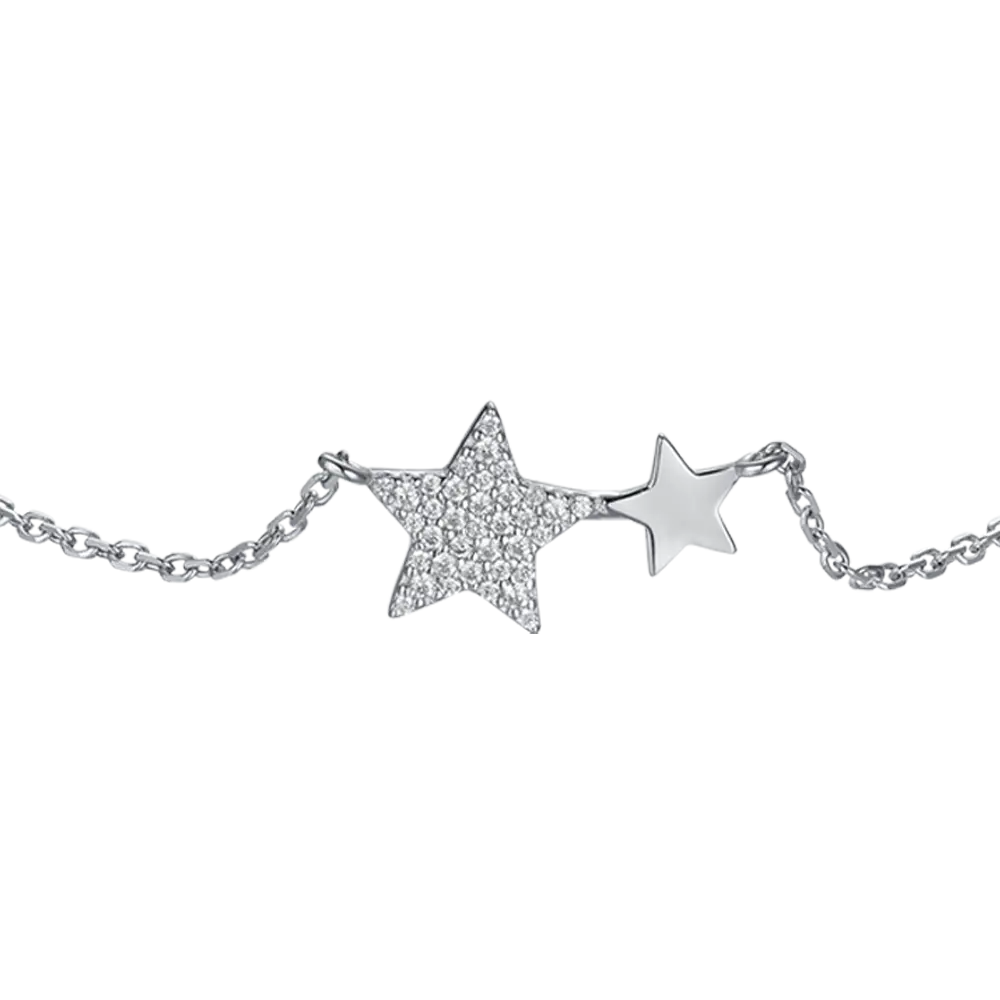 BRACCIALE DONNA IN ARGENTO CON STELLE Melitea