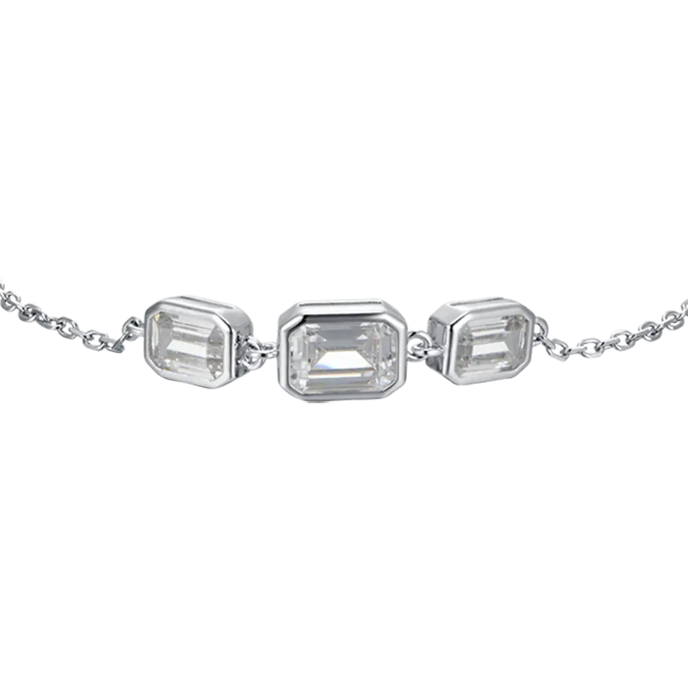 BRACCIALE DONNA IN ARGENTO CON ZIRCONI BIANCHI Melitea