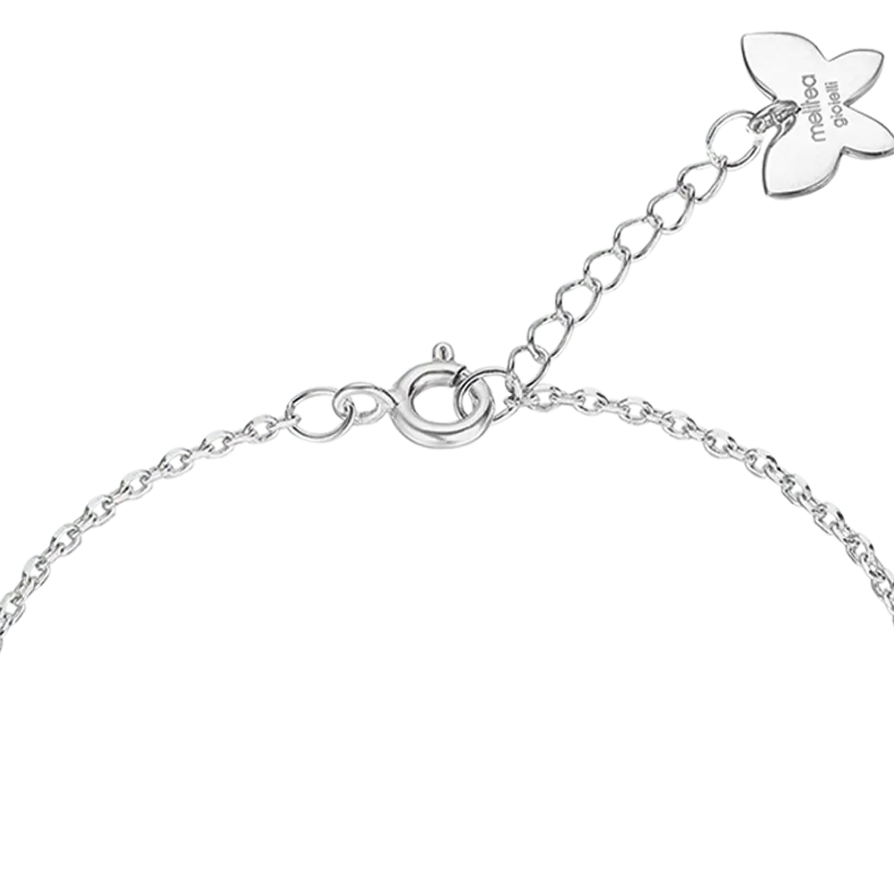 BRACCIALE IN ARGENTO CON INFINITO CON CRISTALLI BIANCHI Melitea
