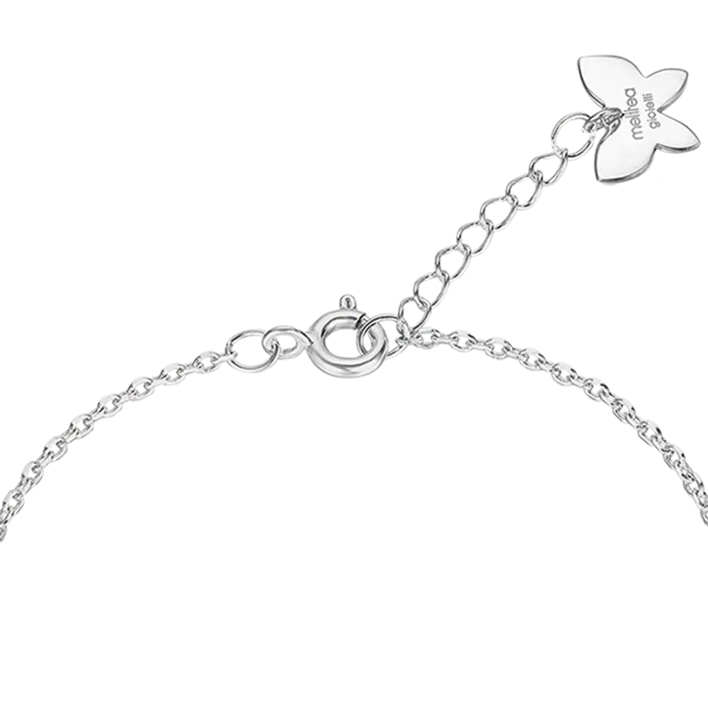 BRACCIALE IN ARGENTO CON LUNA CON CRISTALLI BIANCHI Melitea