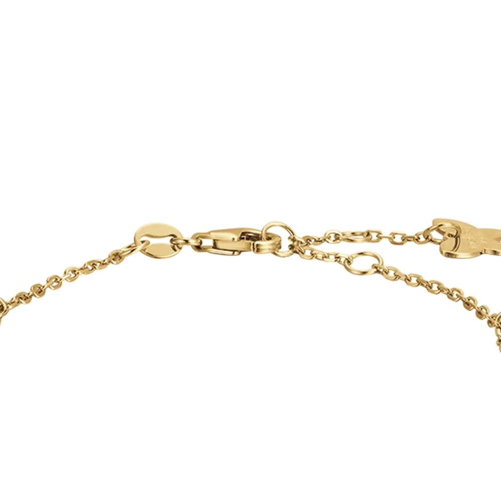 BRACCIALE IN ARGENTO IP GOLD CON ZIRCONI BIANCHI Melitea