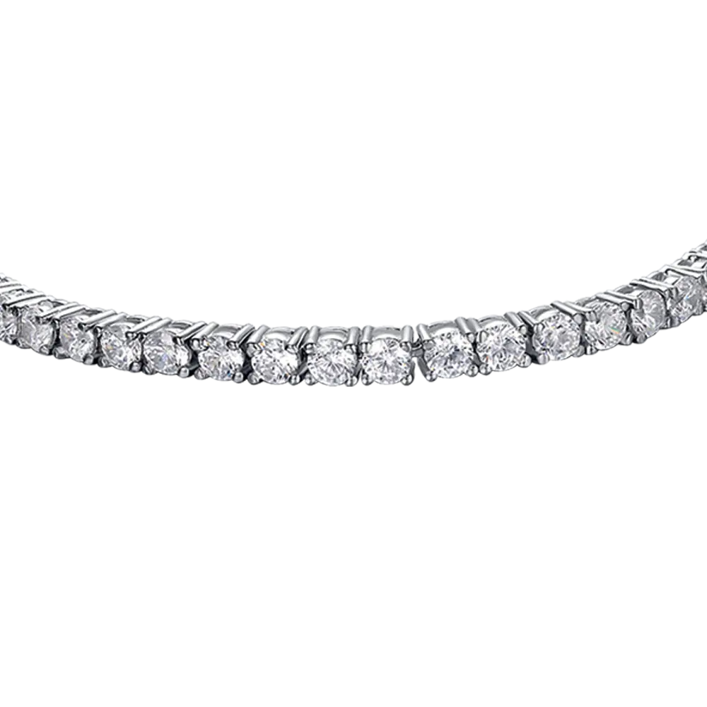 Bracciale tennis in argento con cristalli incastonati Melitea