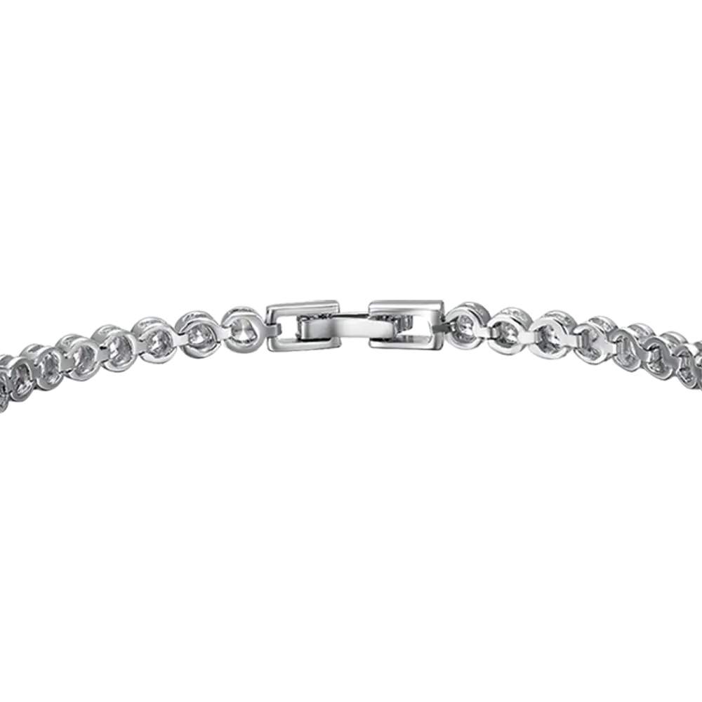 Bracciale tennis in argento con cristalli tondi Melitea