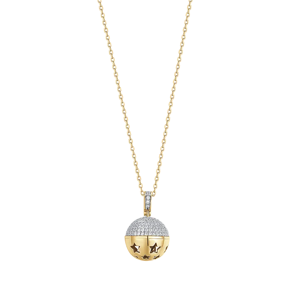 CHIAMA ANGELI IN ARGENTO IP GOLD CON ZIRCONI BIANCHI Melitea