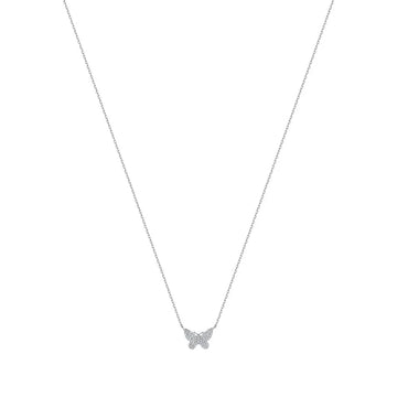 COLLANA DONNA IN ARGENTO CON FARFALLA CON ZIRCONI BIANCHI Melitea