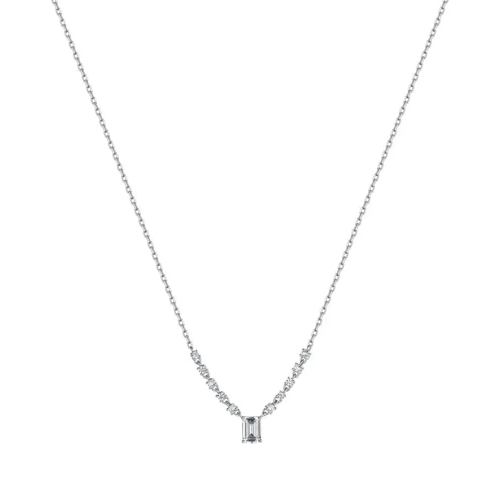 COLLANA DONNA IN ARGENTO CON ZIRCONI BIANCHI Melitea