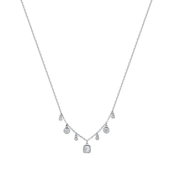 COLLANA DONNA IN ARGENTO CON ZIRCONI BIANCHI Melitea
