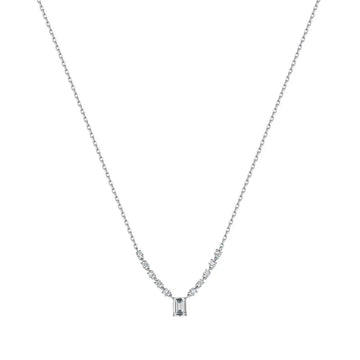 COLLANA DONNA IN ARGENTO CON ZIRCONI BIANCHI Melitea