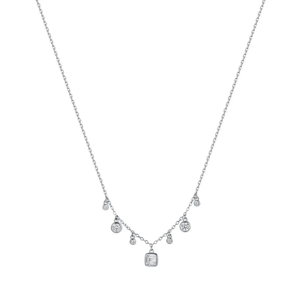 COLLANA DONNA IN ARGENTO CON ZIRCONI BIANCHI Melitea