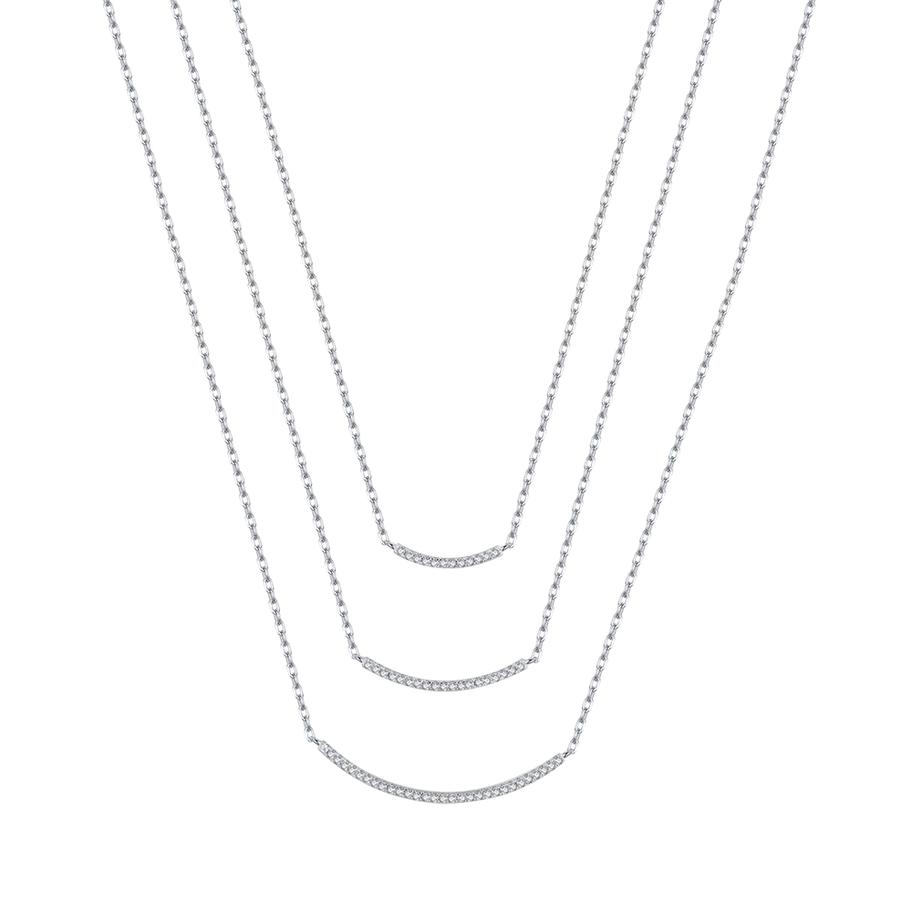 COLLANA IN ARGENTO CON CRISTALLI BIANCHI Melitea
