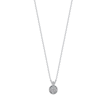 Collana in argento con cercio  punto luce e zirconi Melitea