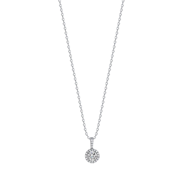 Collana in argento con cristallo bianco e zirconi Melitea