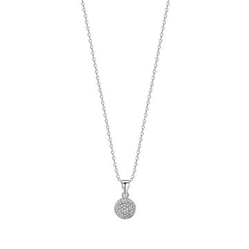 Collana in argento con sfera e zirconi Melitea