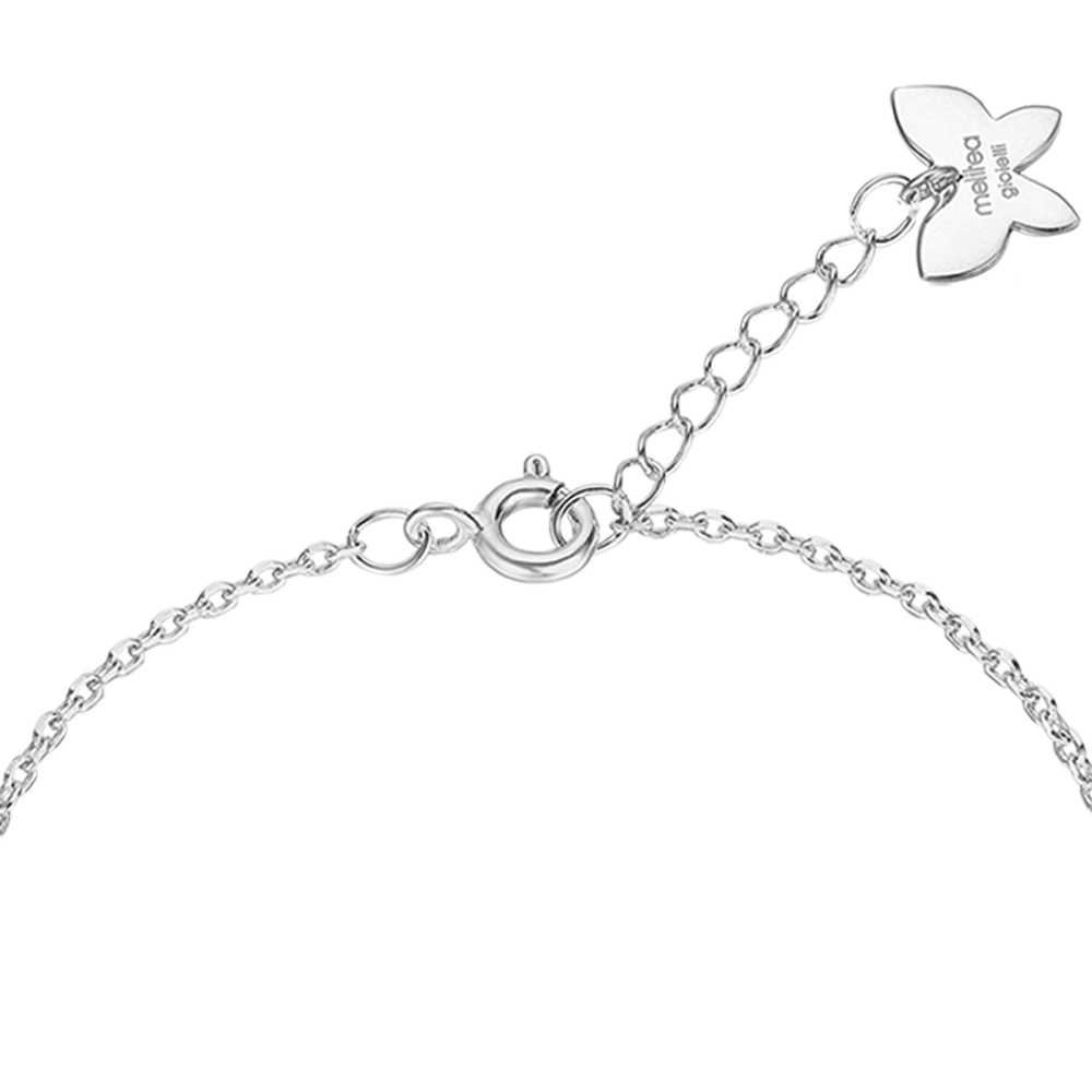 BRACCIALE IN ARGENTO CON LUNA CON CRISTALLI BIANCHI Melitea