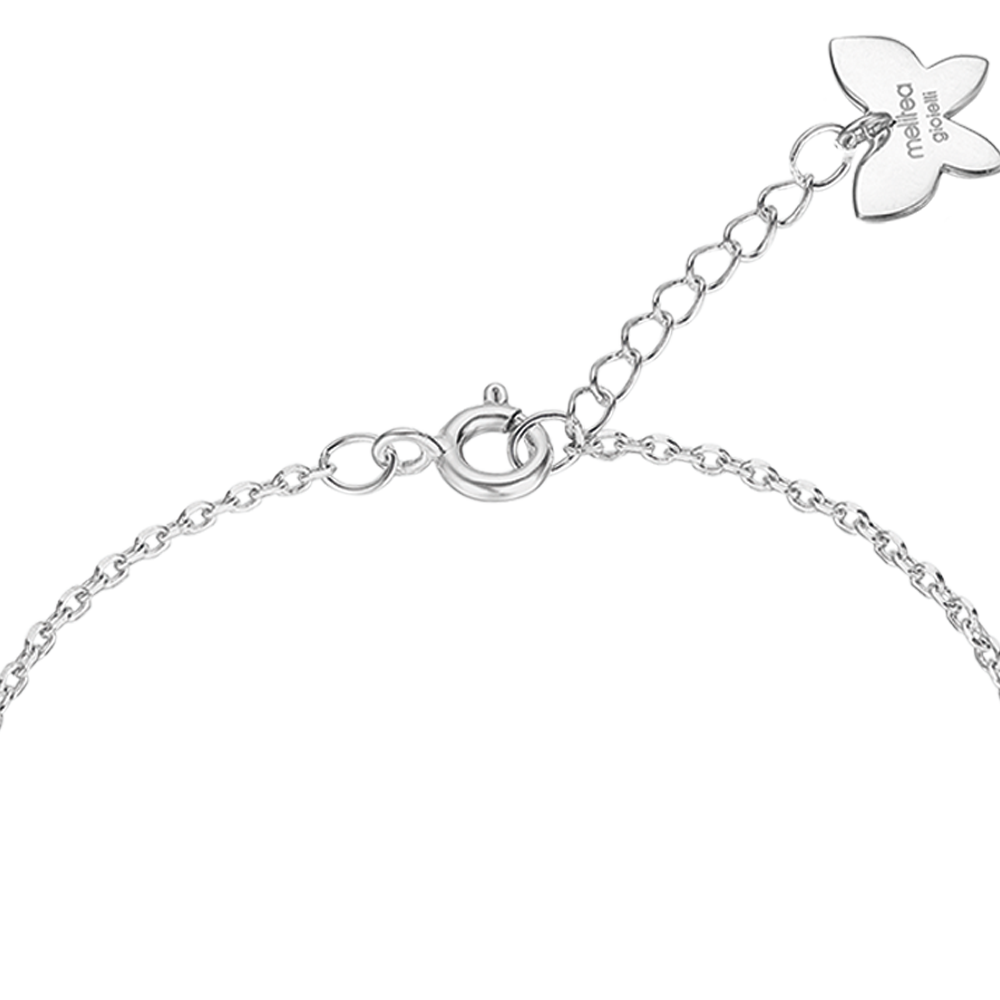BRACCIALE IN ARGENTO CON INFINITO CON CRISTALLI BIANCHI Melitea