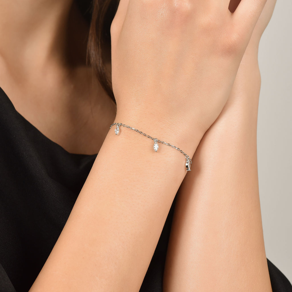 BRACCIALE IN ARGENTO CON ZIRCONI BIANCHI Melitea