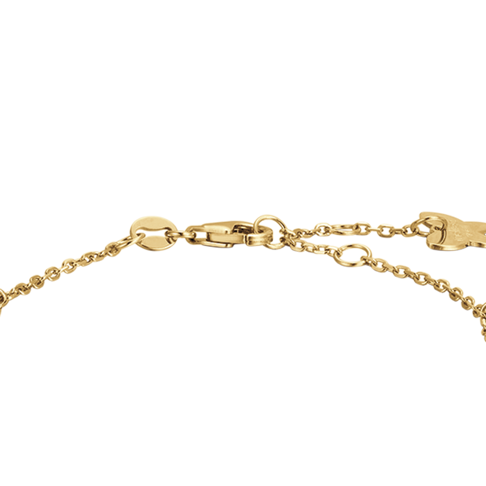 BRACCIALE IN ARGENTO IP GOLD CON ZIRCONI BIANCHI Melitea