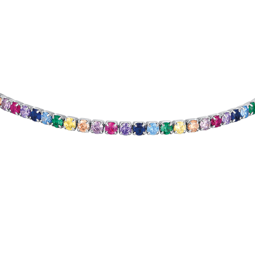 BRACCIALE TENNIS IN ARGENTO CON ZIRCONI MULTICOLOR Melitea