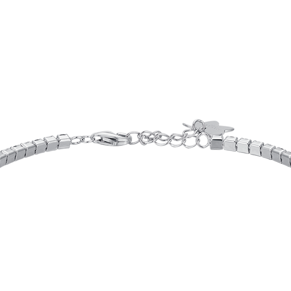 BRACCIALE TENNIS IN ARGENTO CON ZIRCONI BIANCHI E VERDI Melitea