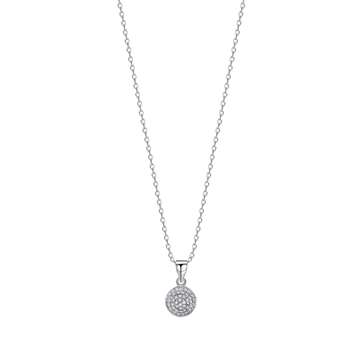 Collana in argento con sfera e zirconi Melitea