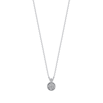 Collana in argento con cercio  punto luce e zirconi Melitea