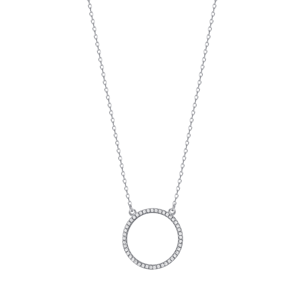 Collana in argento con cerchio zirconi Melitea