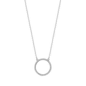 Collana in argento con cerchio zirconi Melitea