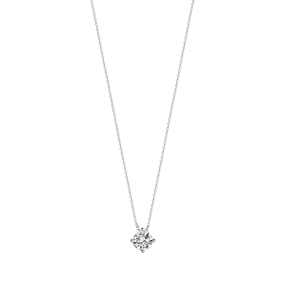 COLLANA IN ARGENTO CON ZIRCONE BIANCO Melitea