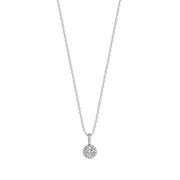 Collana in argento con cristallo bianco e zirconi Melitea