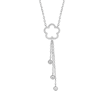 COLLANA IN ARGENTO CON FIORI TRAFORATI Melitea