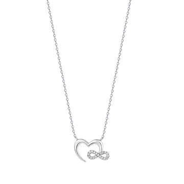 COLLANA IN ARGENTO CON CUORE E INFINITO Melitea