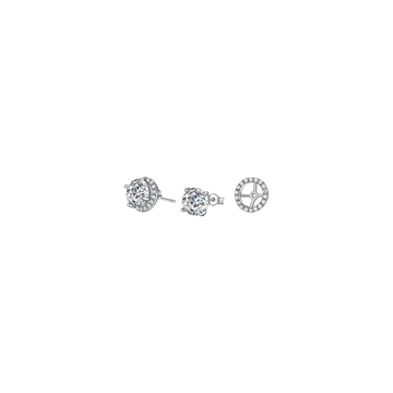 Orecchini in argento con cristalli colorati e zircone Melitea