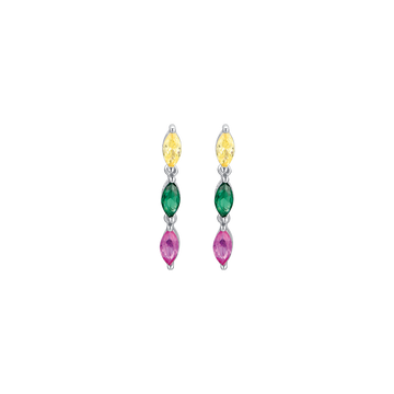 ORECCHINI IN ARGENTO CON ZIRCONI MULTICOLOR Melitea
