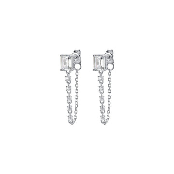 ORECCHINI DONNA IN ARGENTO CON ZIRCONI BIANCHI Melitea