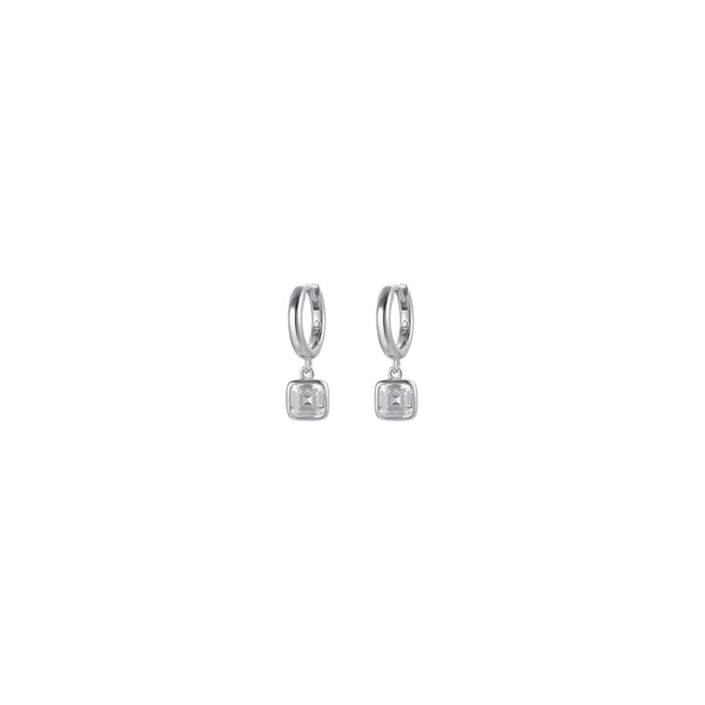 ORECCHINI DONNA IN ARGENTO CON ZIRCONI BIANCHI Melitea