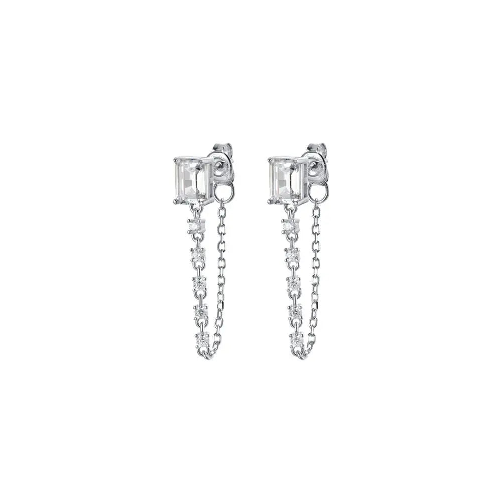 ORECCHINI DONNA IN ARGENTO CON ZIRCONI BIANCHI Melitea