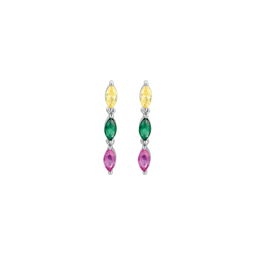 ORECCHINI IN ARGENTO CON ZIRCONI MULTICOLOR Melitea