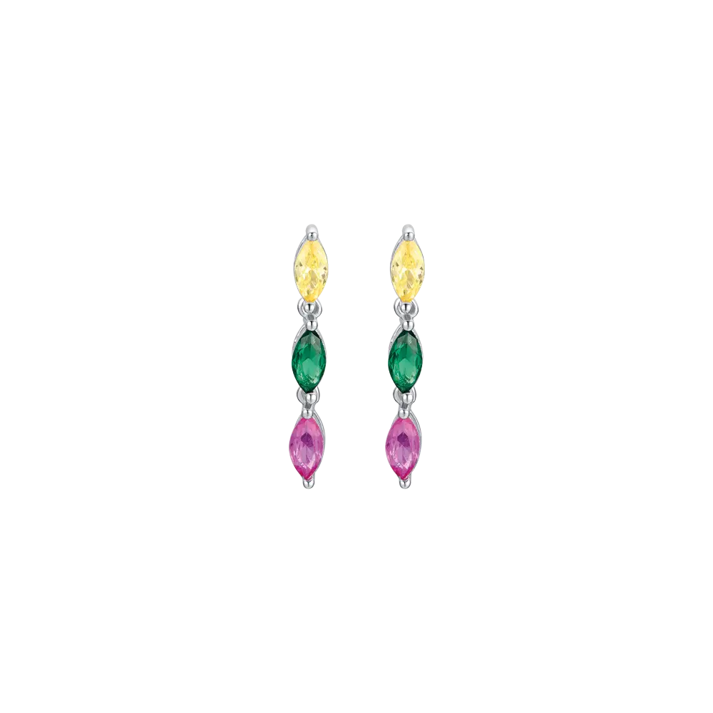 ORECCHINI IN ARGENTO CON ZIRCONI MULTICOLOR Melitea