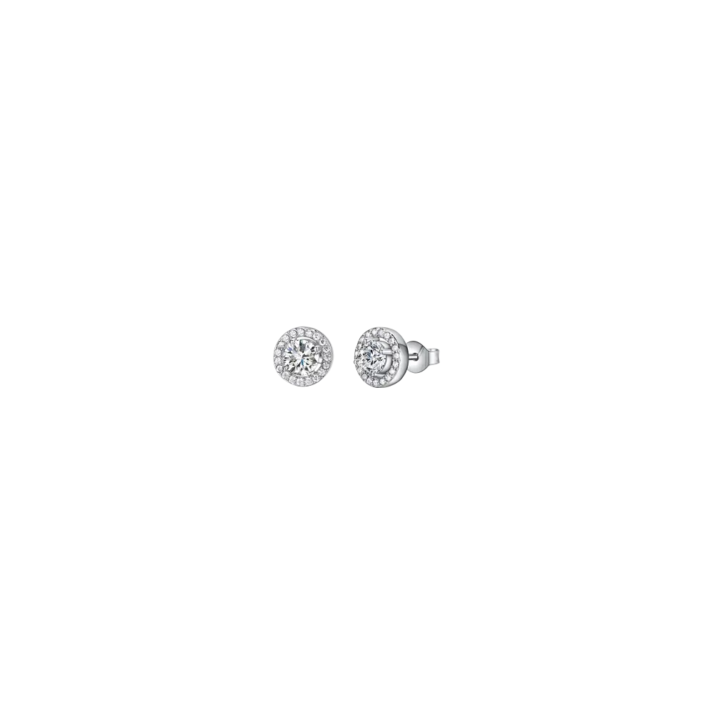 Orecchini in argento con cristalli colorati e zircone Melitea
