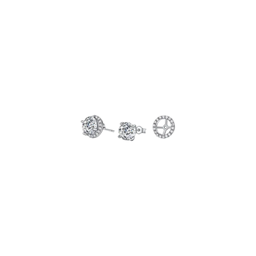 Orecchini in argento con cristalli colorati e zircone Melitea