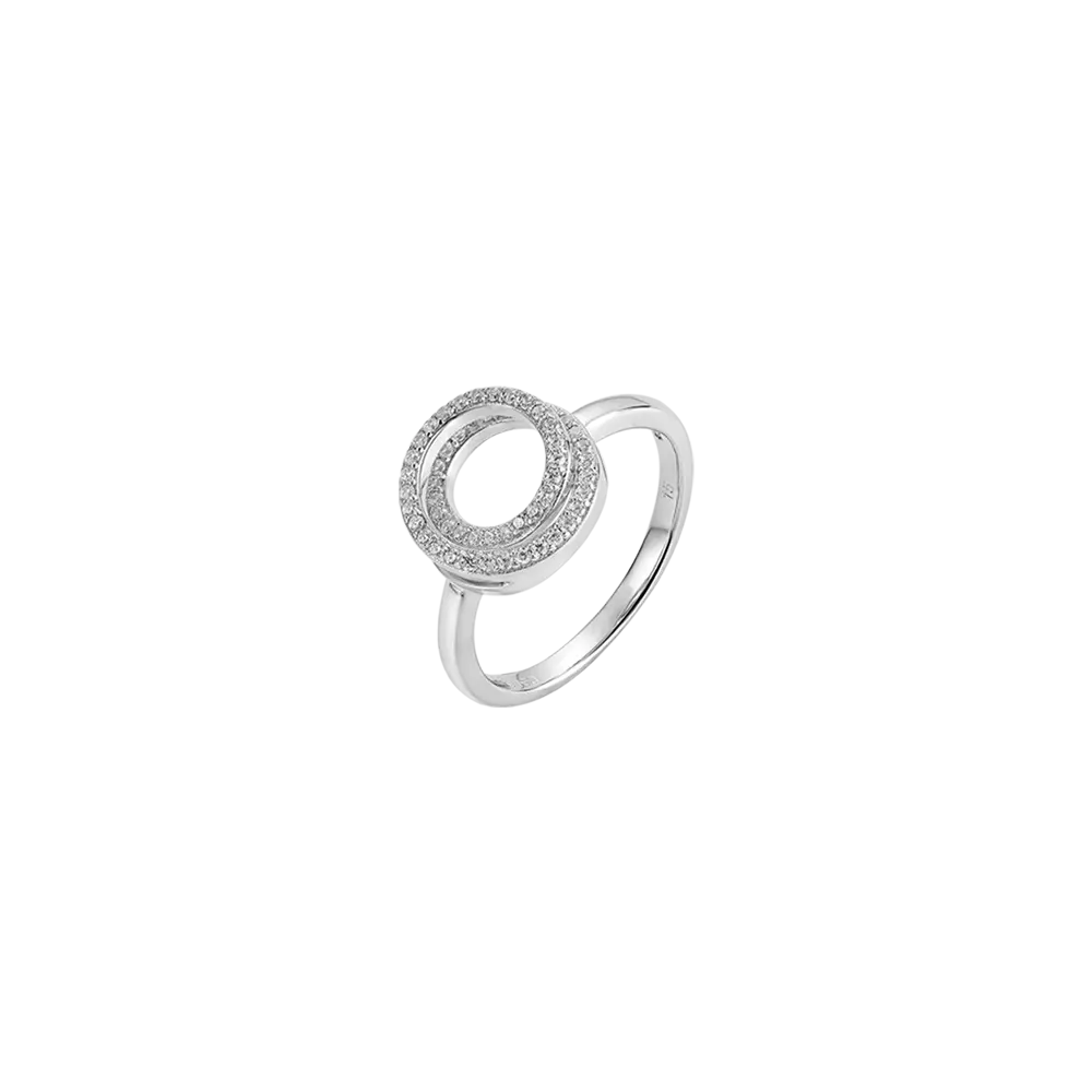 silver ring with circles Melitea