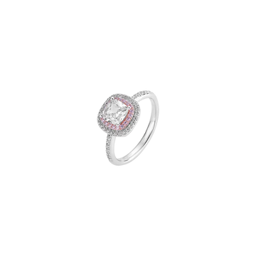 silver ring with spotlight and crystals melitea