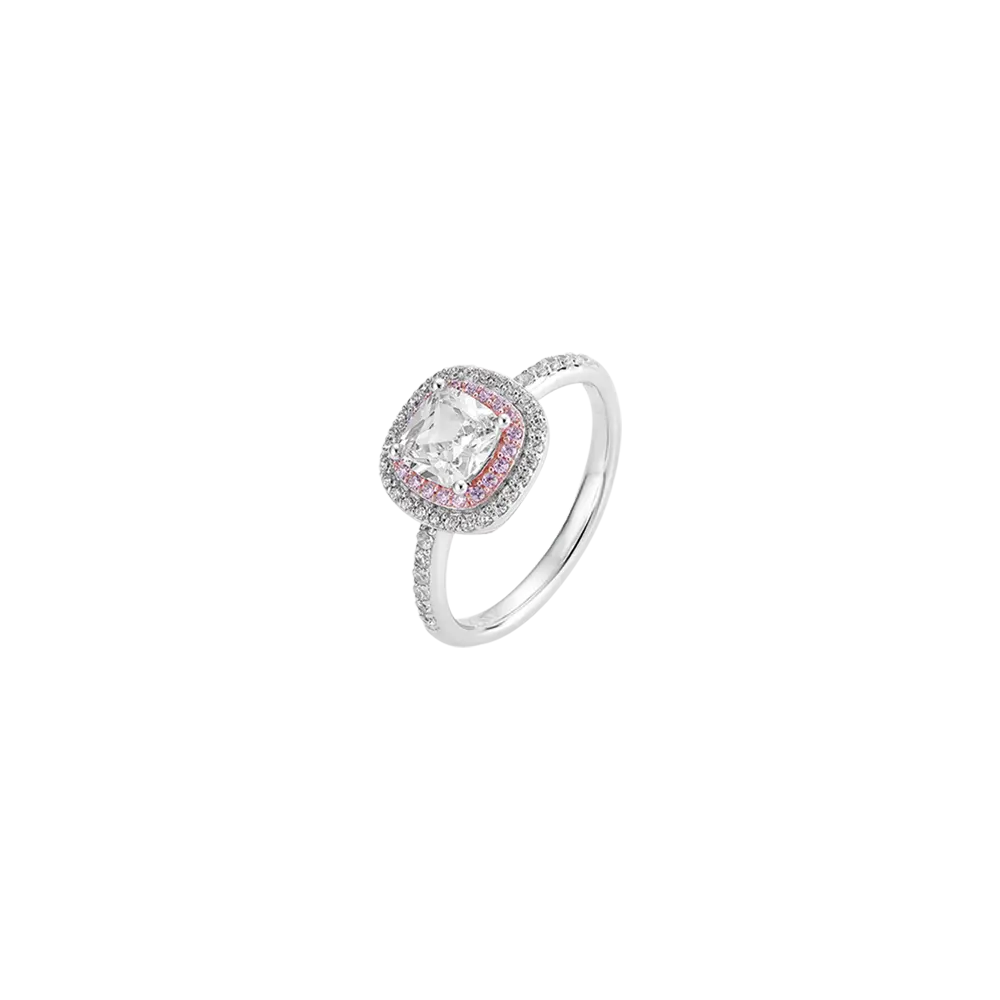 silver ring with spotlight and crystals melitea