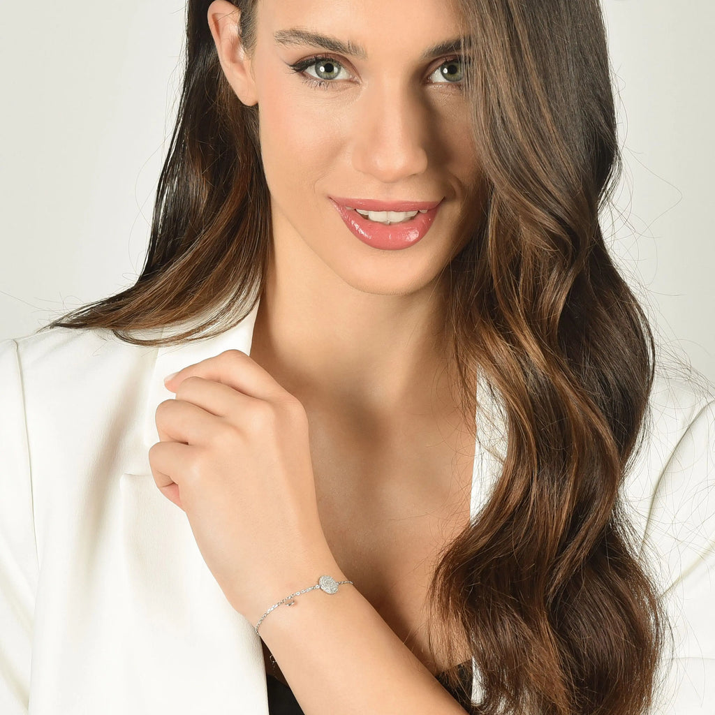 silver bracelet with circle melitea