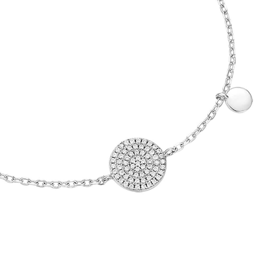 silver bracelet with circle melitea