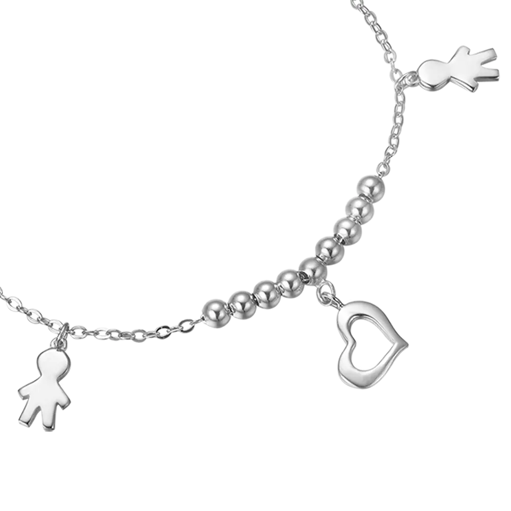 silver bracelet with pendants melitea