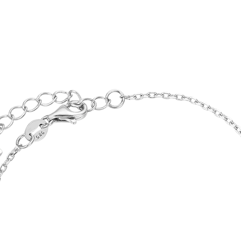 SILVER BRACELET WITH HEART AND INFINITE Melitea