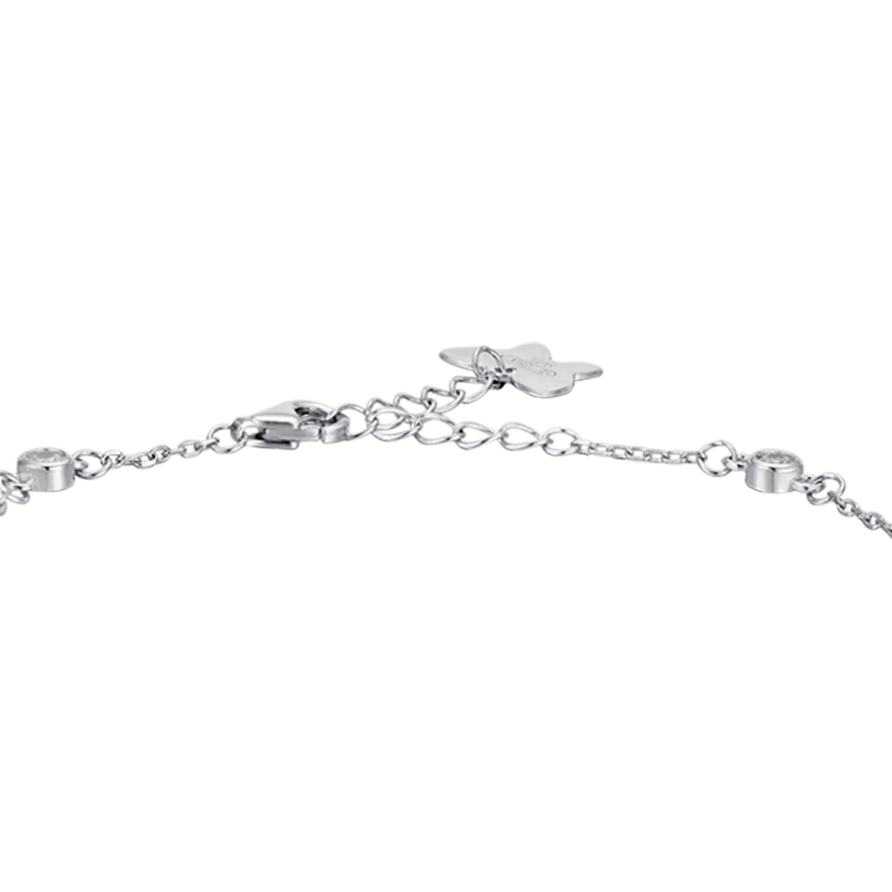 SILVER BRACELET WITH HEART MOM I LOVE YOU Melitea