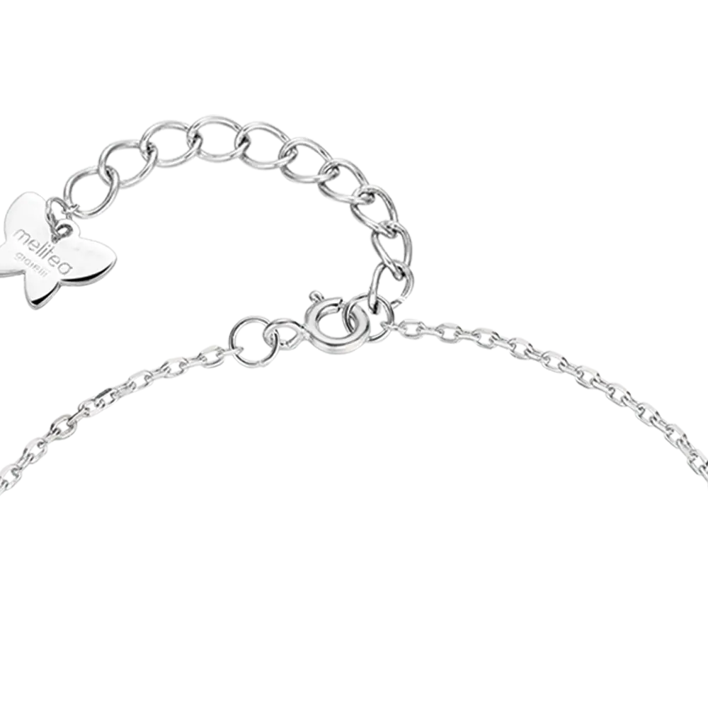 SILVER BRACELET WITH ARROW WITH WHITE CRYSTALS Melitea