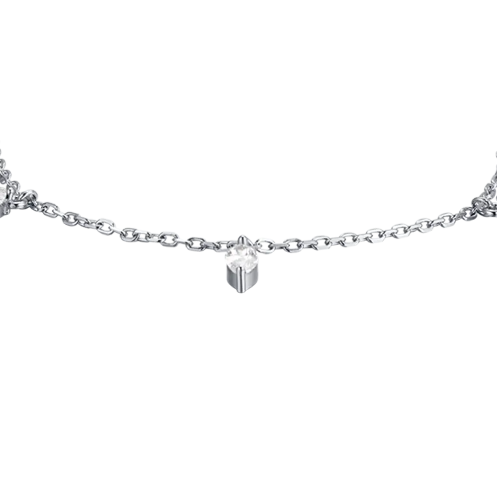 SILVER BRACELET WITH WHITE ZIRCONES Melitea